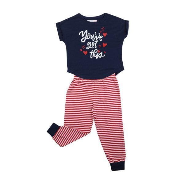 NAVY/RED 'YOU'VE GOT THIS' PYJAMAS SET