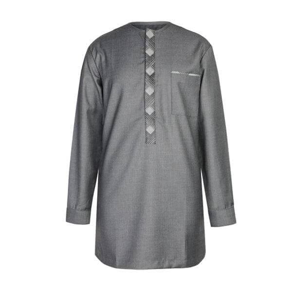 GREY PLAIN TUNIC TROUSER SET