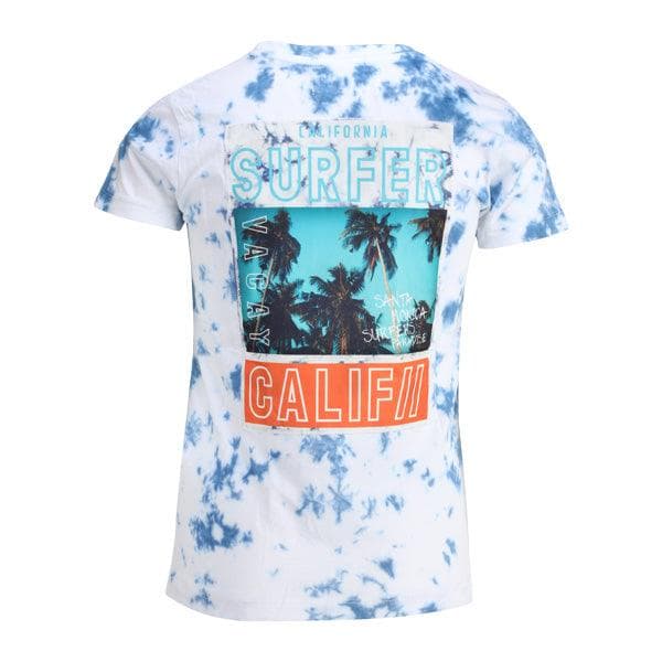 BLUE/WHITE TYE DYE T-SHIRT