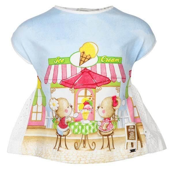 GREEN S/S LITTLE MICE T-SHIRT
