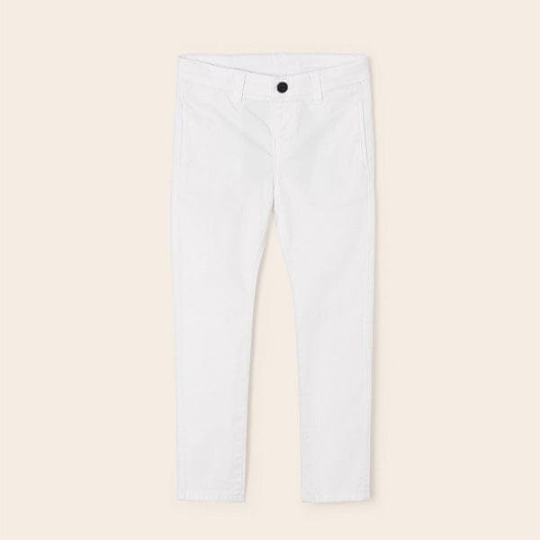 WHITE TWILL BASIC TROUSER