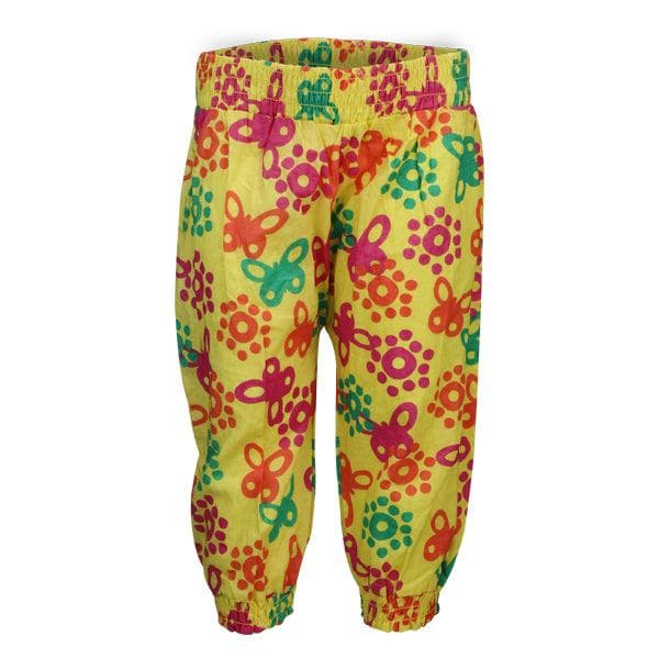 LIME BUTTERFLY COTTON PANTS