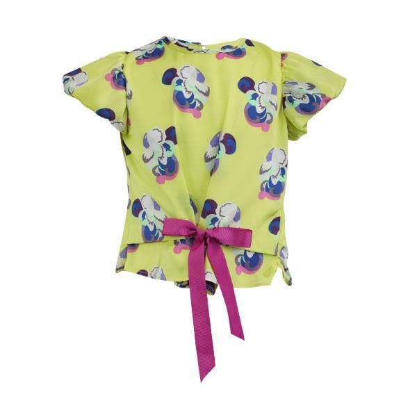 YELLOW CHIFFON BLOUSE TOP