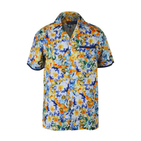 MULTICOLOUR CUBAN COLLAR FLORAL S/S SHIRT