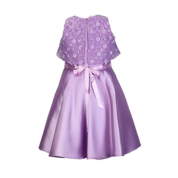 LILAC MIKADO DRESS WITH HAIRBOW