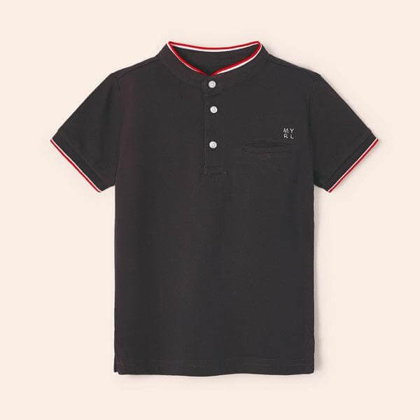 BLACK POLO S/S SHIRT