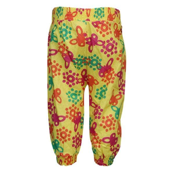 LIME BUTTERFLY COTTON PANTS
