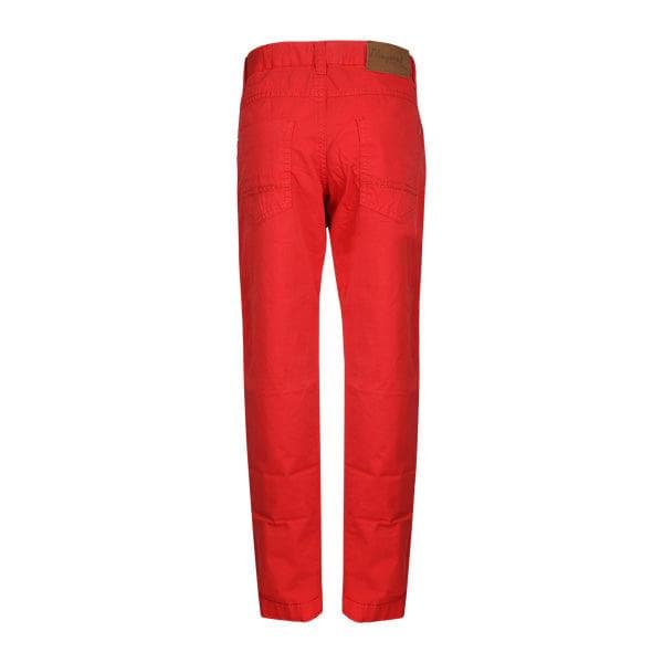 RED 5 POCKETS TWILL TROUSERS
