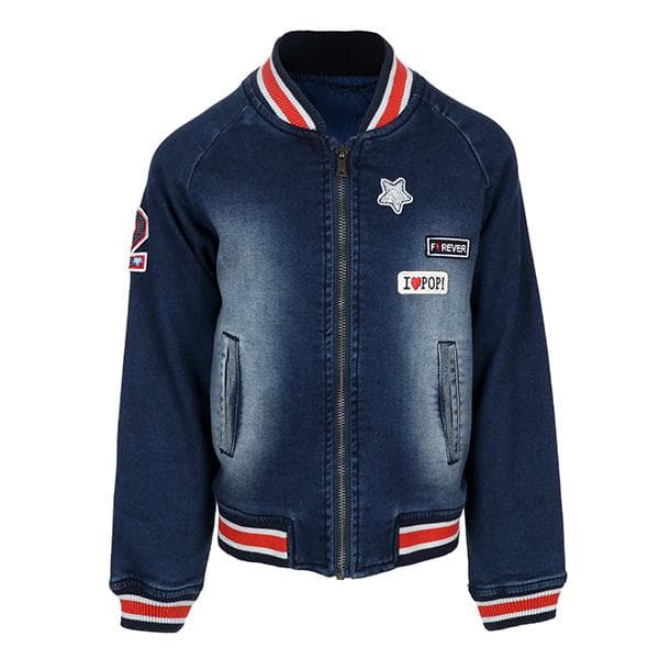 DARK DENIM L/S ZIPPER JACKET