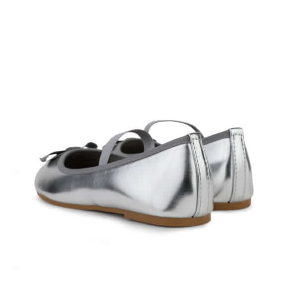 SILVER METALLIC BALLERINAS