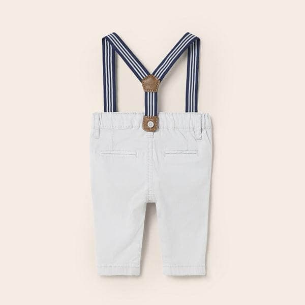 WHITE TROUSERS W/SUSPENDERS