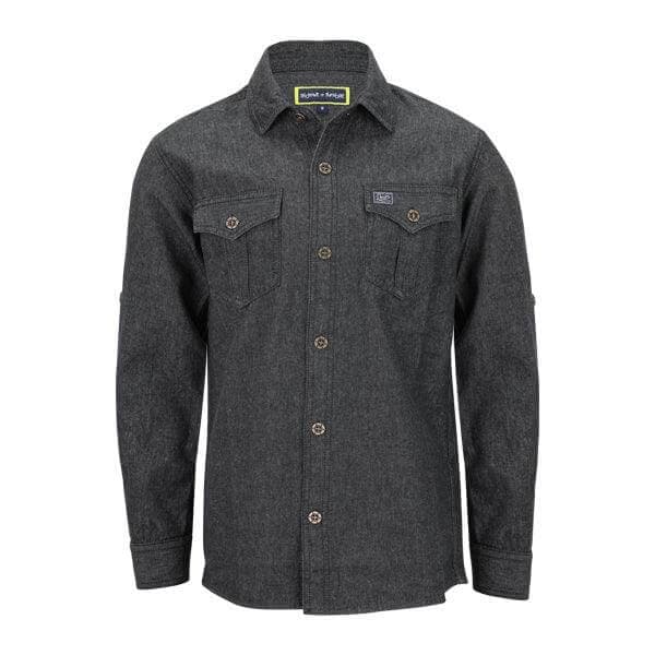GREY PLAIN L/S SHIRT