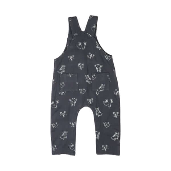DARK GREY PRINT DUNGAREE