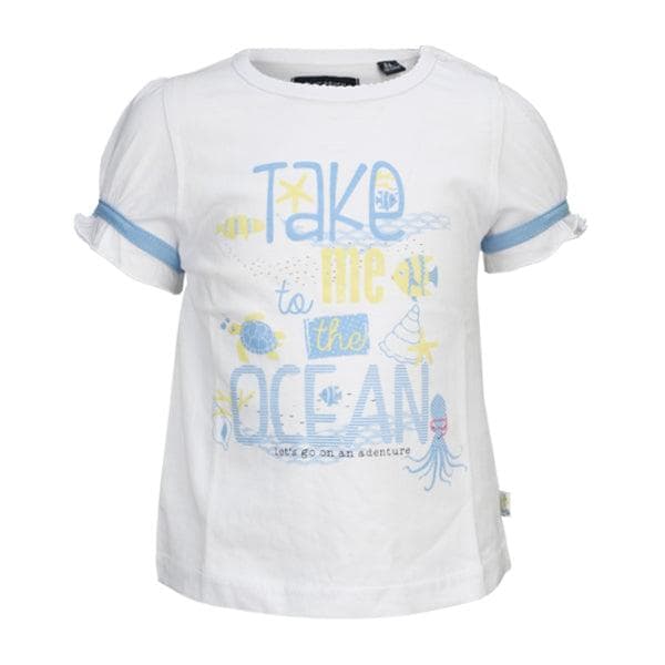 WHITE S/S GRAPHIC TOP