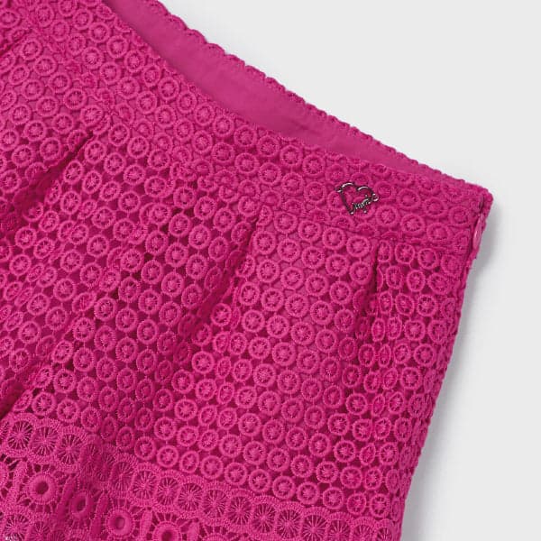 PINK GUIPURE SKORT