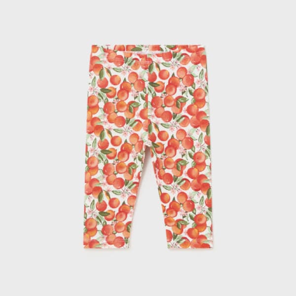 WHITE/ORANGE LEGGINGS