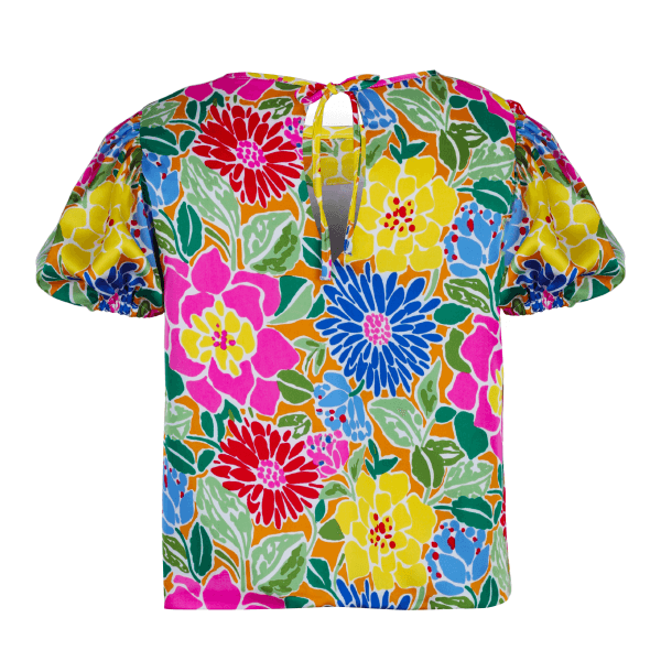 MULTICOLOUR FLORAL CHIFFON BLOUSE
