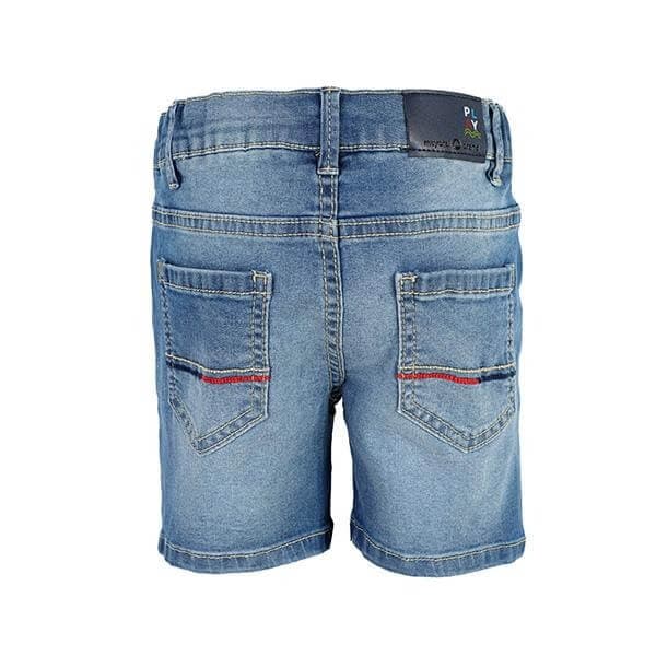 DENIM BLUE PRINTED SHORTS