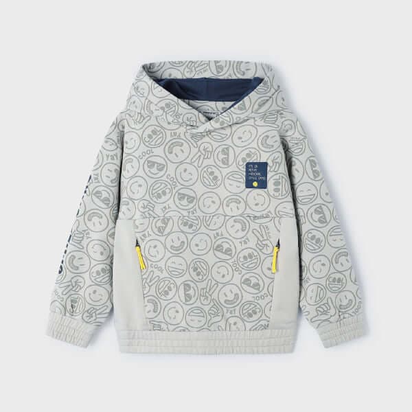 GREY L/S HOODIE