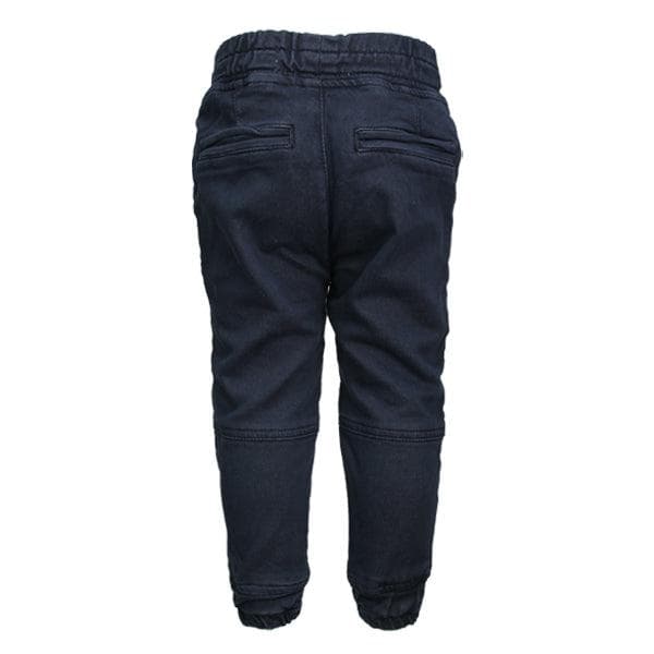 BLACK WOVEN DRAWSTRING JOGGERS