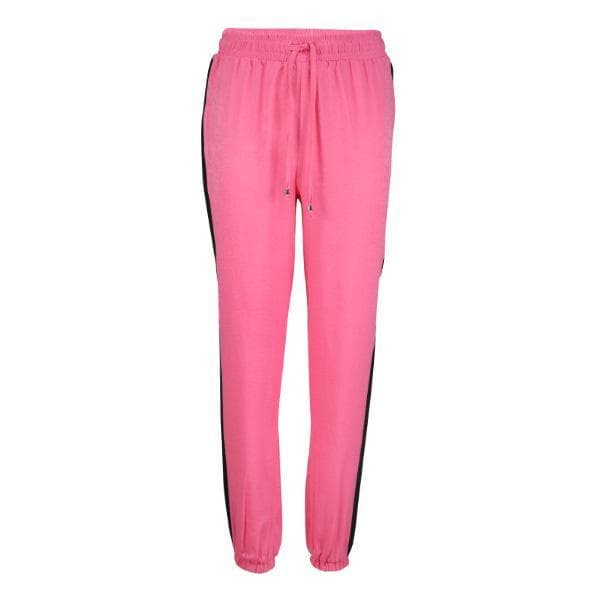 PINK EMBELLISHED DRAWSTRING TROUSERS