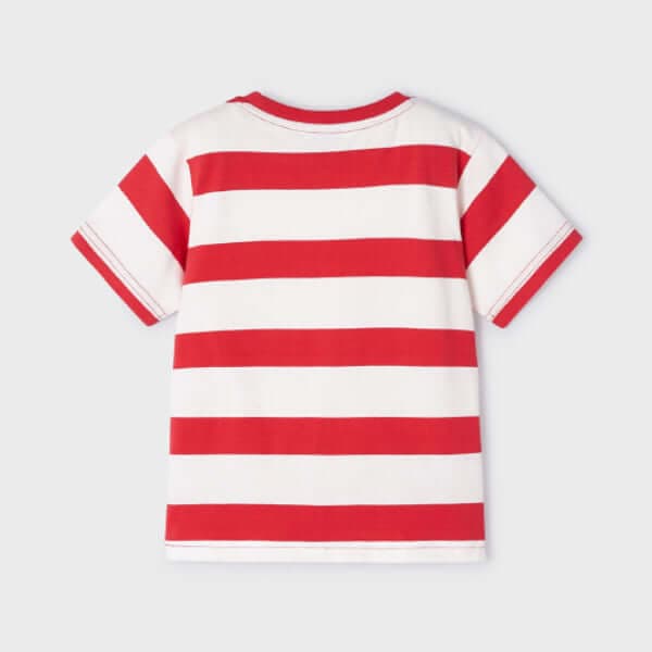 RED AND WHITE STRIPED TSHIRT