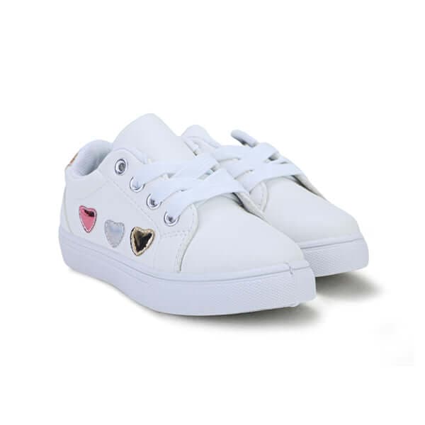 WHITE LACE UP SNEAKERS