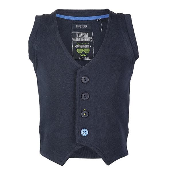 NAVY BOYS KNITTED SWEAT VEST