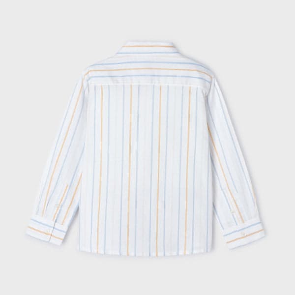 WHITE L/S STRIPE SHIRT