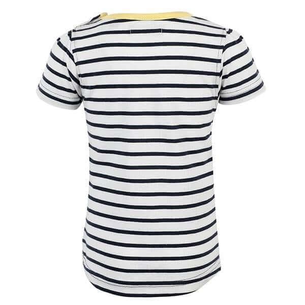 NAVY STRIPED 'FISH' TOP