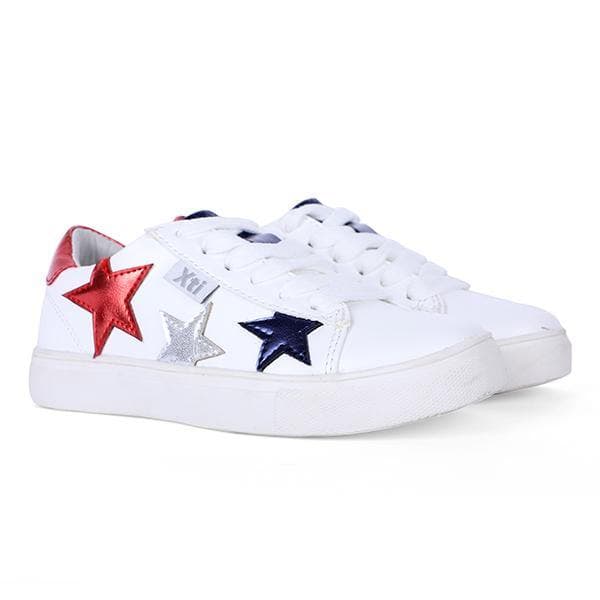 WHITE LACE UP CASUAL SNEAKERS