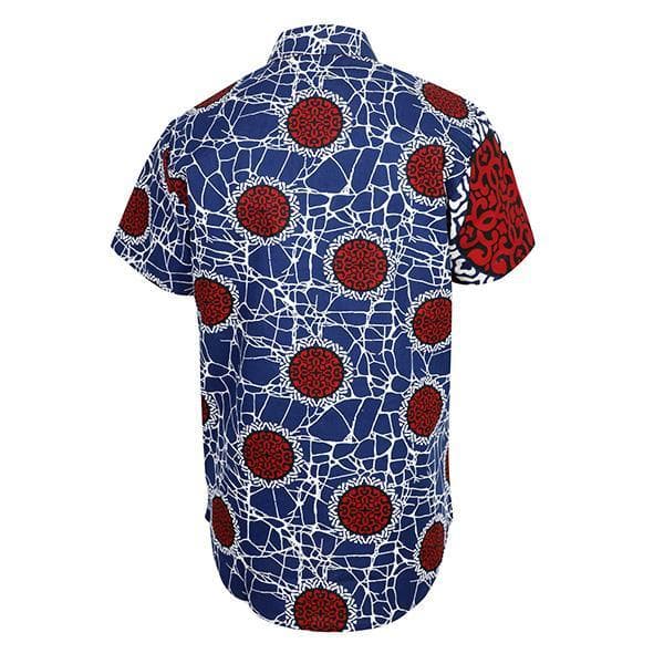 MIXED PRINT S/S ANKARA SHIRT