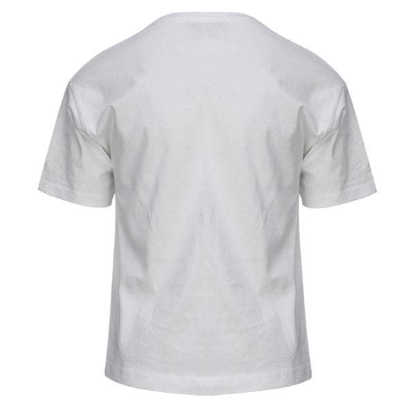 WHITE S/S ROUND NECK PLAIN T-SHIRT