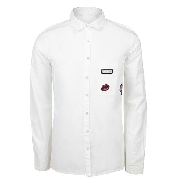 WHITE LONG SLEEVE SHIRT