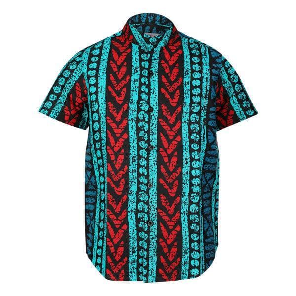 MULTI COL  ANKARA S/SLEEVE SHIRT