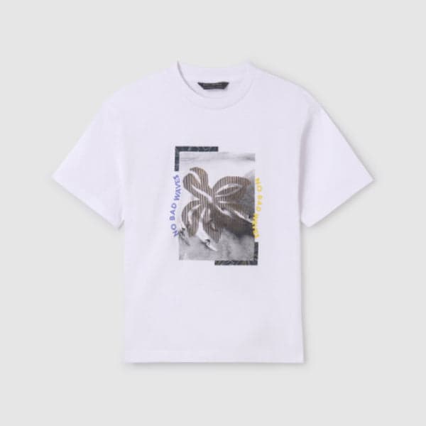 UNISEX WHITE S/S TSHIRT WITH GRAPHIC
