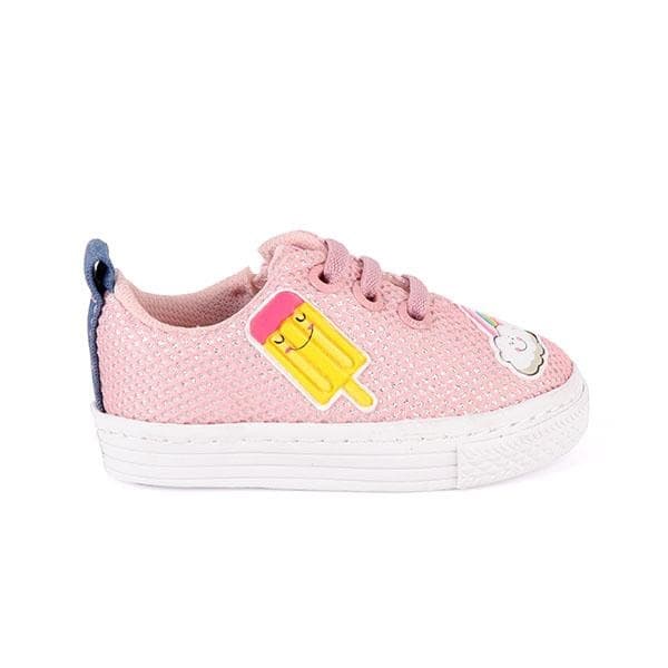 LT.PINK LACE UP SNEAKERS