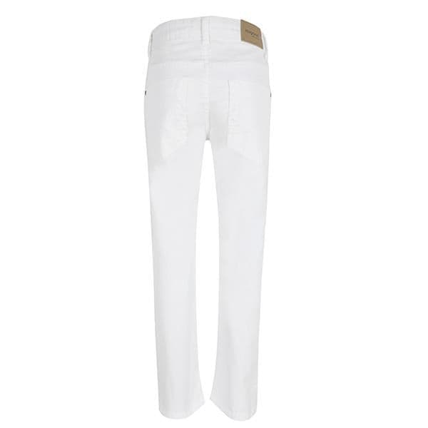 WHITE SLIM FIT SERGE PANTS