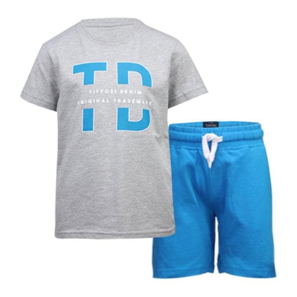 GREY S/S TSHIRT SHORT SET