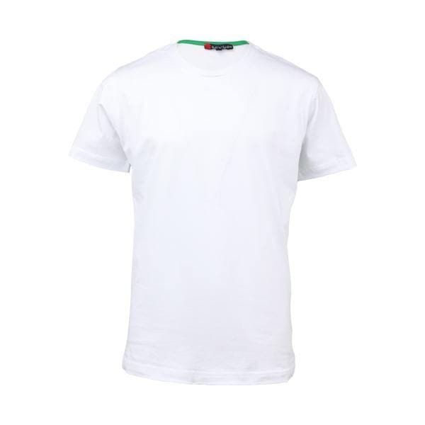 WHITE S/S T-SHIRT WITH SIDE TAPE