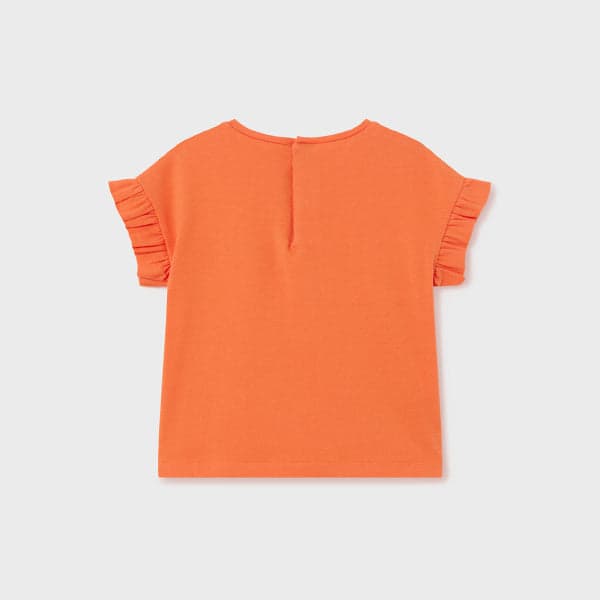ORANGE BLOUSE W/PRINT