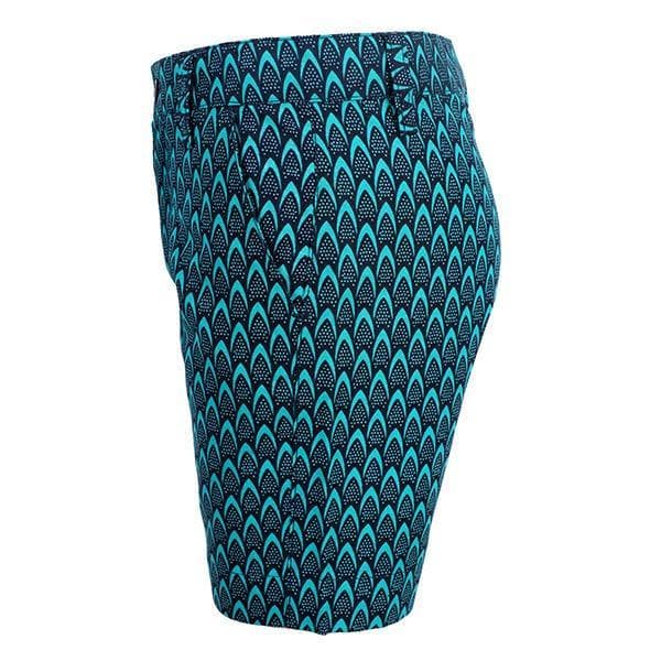 TURQUOISE ANKARA PRINT SHORT