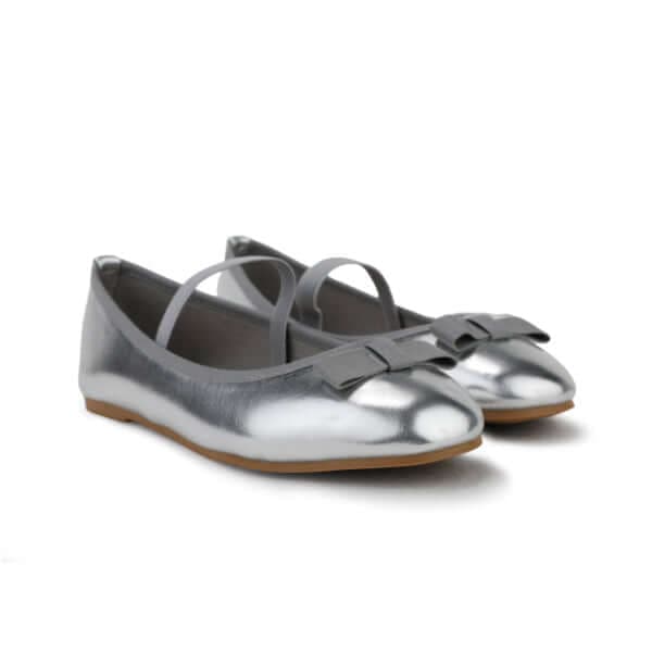 SILVER METALLIC BALLERINAS