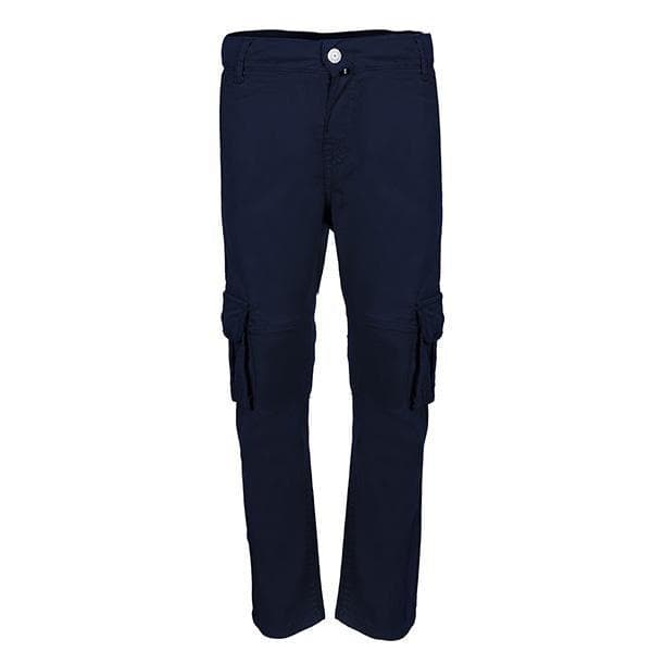 BLUE REGULAR FIT CARGO PANTS