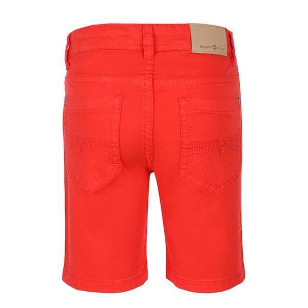 RED 5 POCKETS TWILL SHORTS