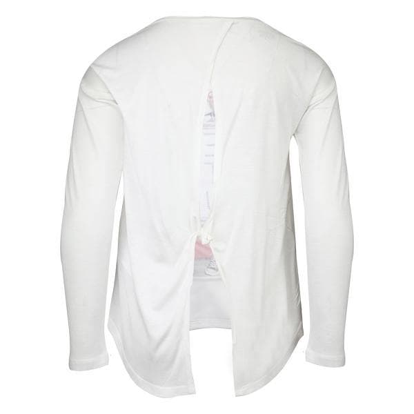 WHITE/RED LONG SLEEVE TOP