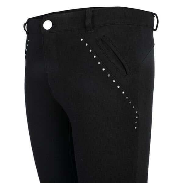BLACK KNIT LONG PANTS