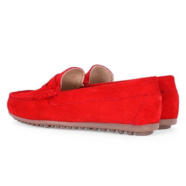 RED SUEDE FORMAL MOCCASIN