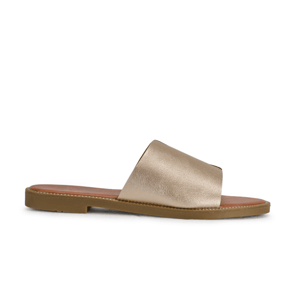 GOLD FLAT SLIPPERS