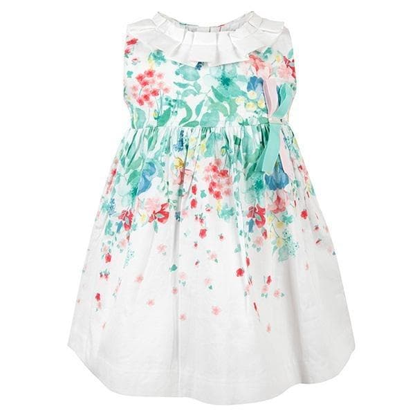 AQUA FLORAL DRESS
